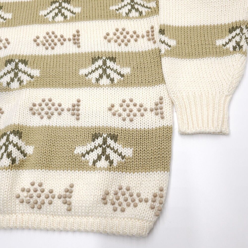 Vintage Kitty Hawk By Vivian Wang Sweater Womens Medium Beaded Stripe 80s Shell - Picture 4 of 12